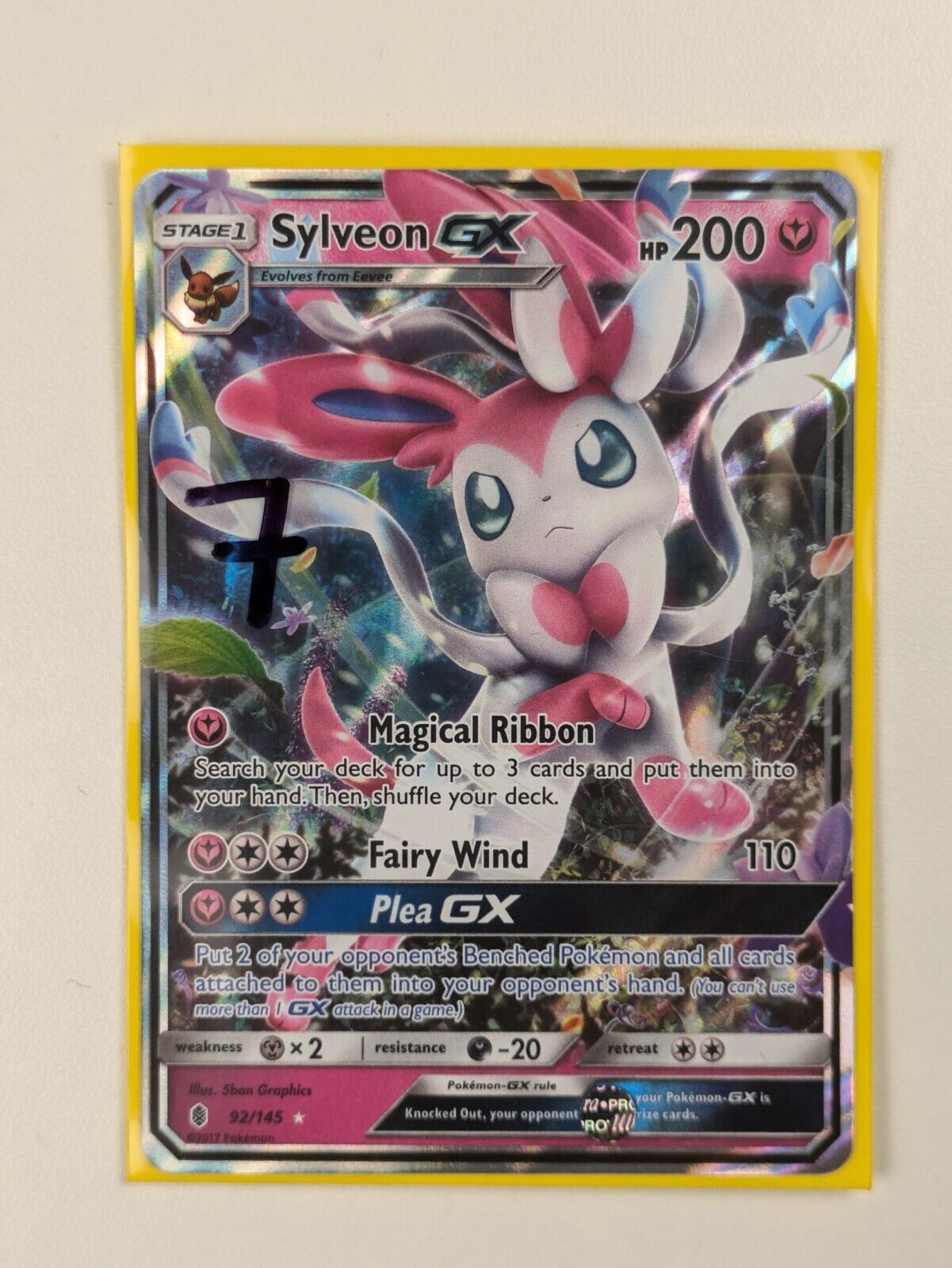 Sylveon GX - 92/145 - Ultra Rare Guardians Rising - Pokemon Card - NM