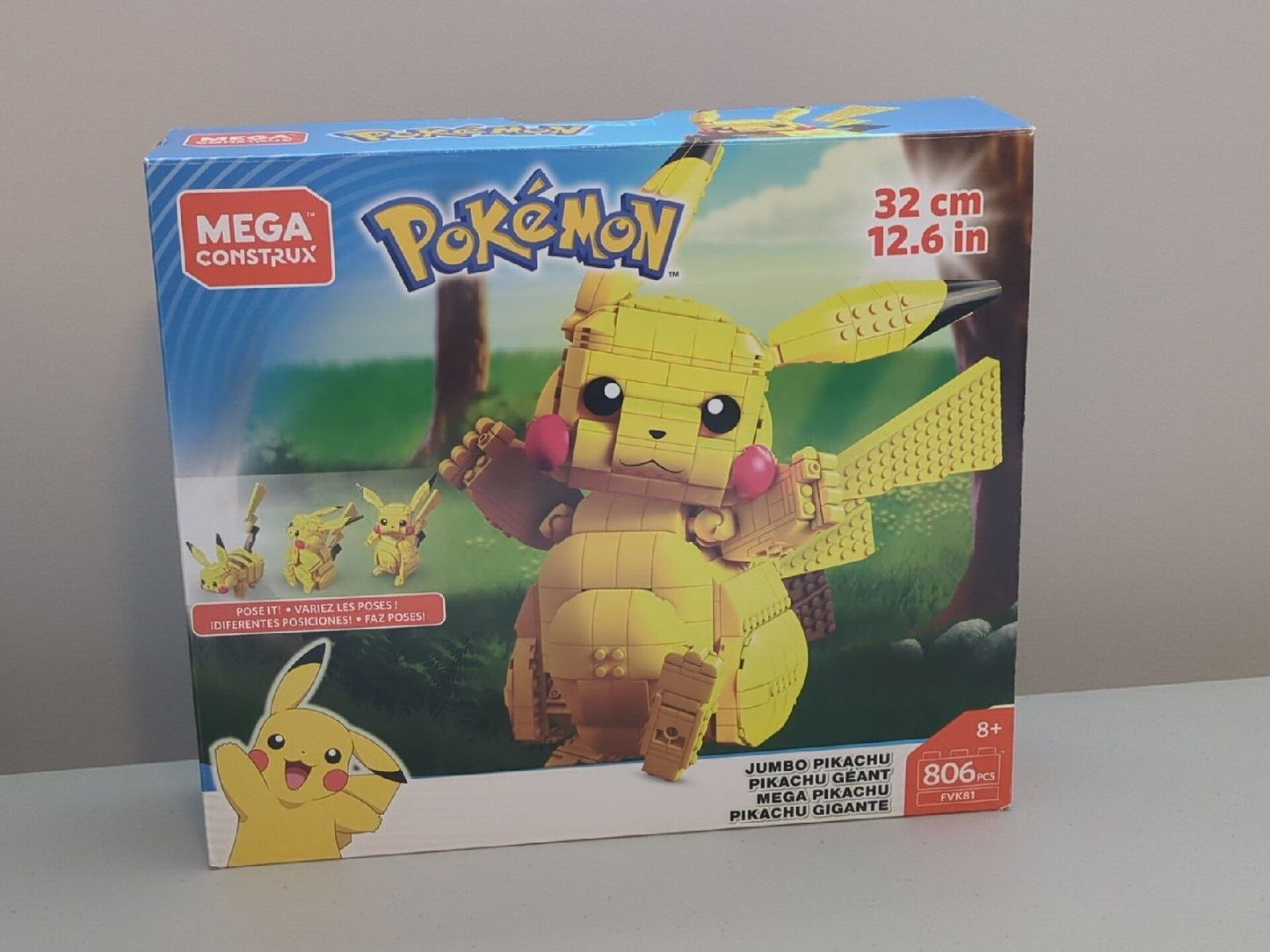 Mega Construx Pokemon Jumbo Pikachu 806pcs Set FVK81 Complete