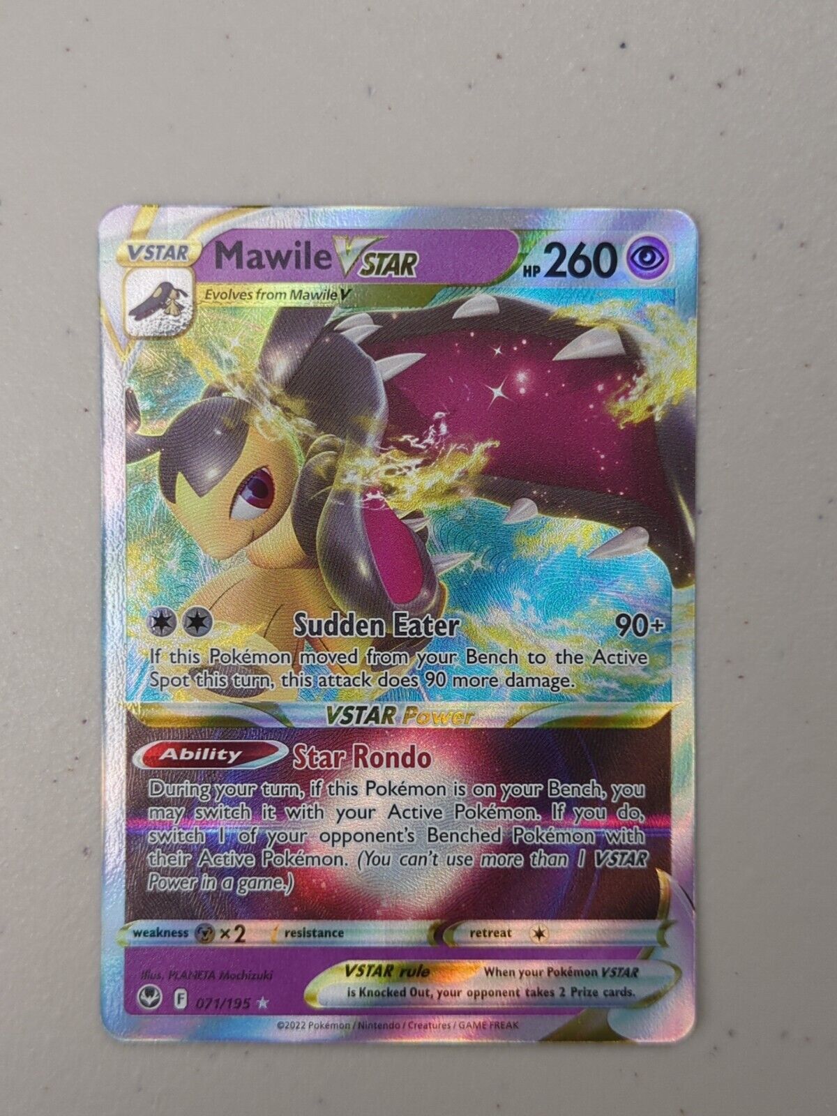 Mawile VSTAR - 071/195 - Ultra Rare Silver Tempest - Pokemon Card - NM