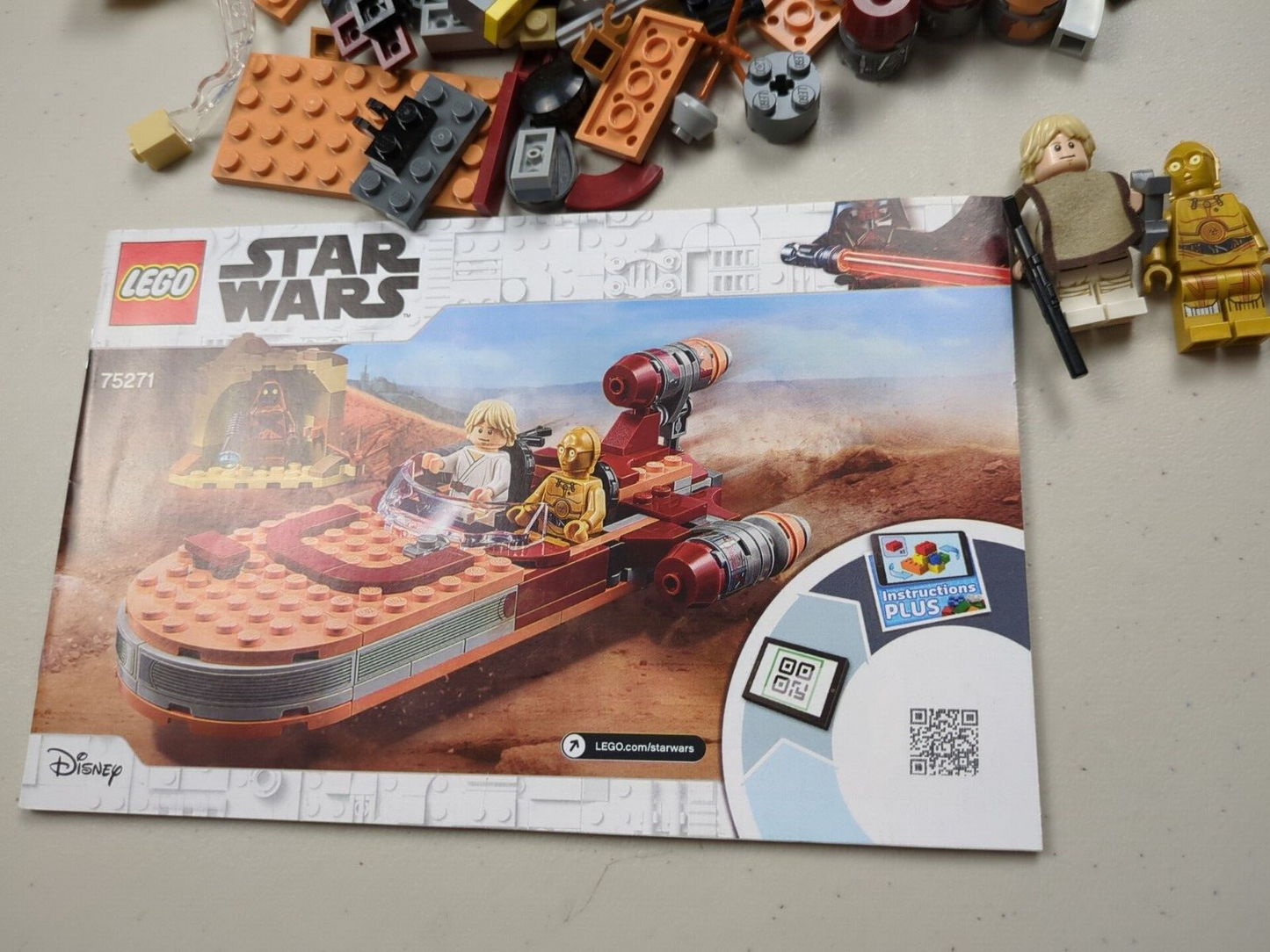 Lego Star Wars: Luke Skywalker's Landspeeder Set 75271 w Instructions