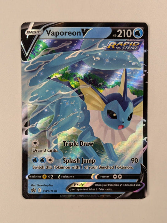 Vaporeon V - SWSH150 - Promo Sword & Shield Promos - Pokemon Card - NM