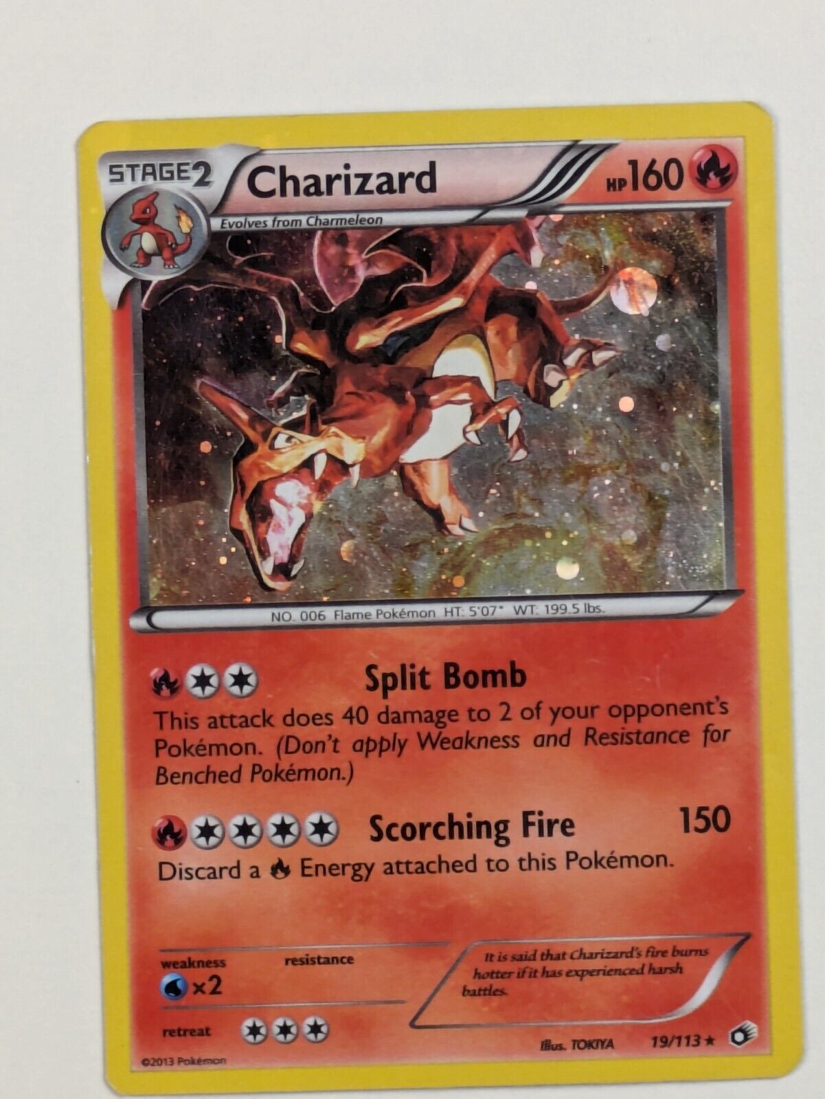 Charizard - 19/113 - Holo Rare Legendary Treasures - Pokemon Card - MP