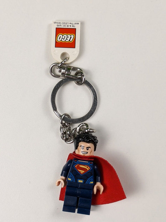 Lego Key Chain: Super Heroes: Superman Dark Blue Suit Key Chain 853590