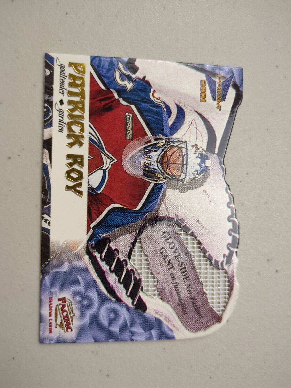 2000-01 Pacific Prism McDonald's - Glove Side Net Fusions Patrick Roy NO #2