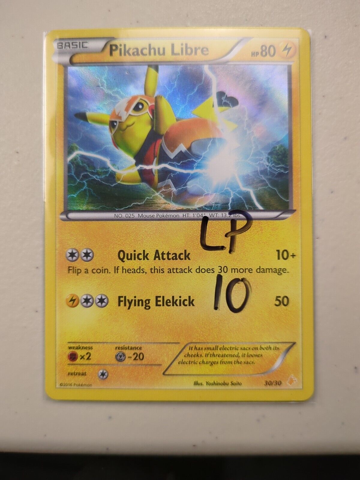 Pikachu Libre - 30/30 - Promo XY Trainer Kit Pikachu Libre Set - Pokemon - LP