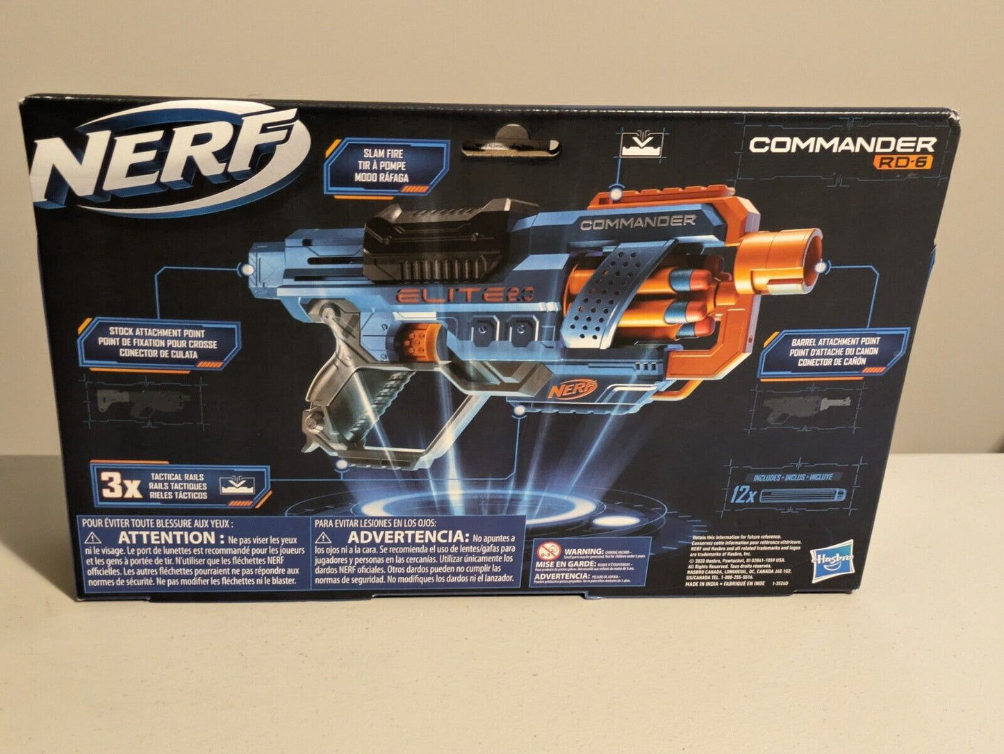 NERF Elite 2.0 E9485 Commander RD-6 Blaster