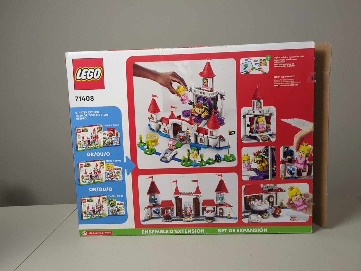 Lego Super Mario: Peach's Castle - Expansion Set 71408 New Sealed in Opened Box