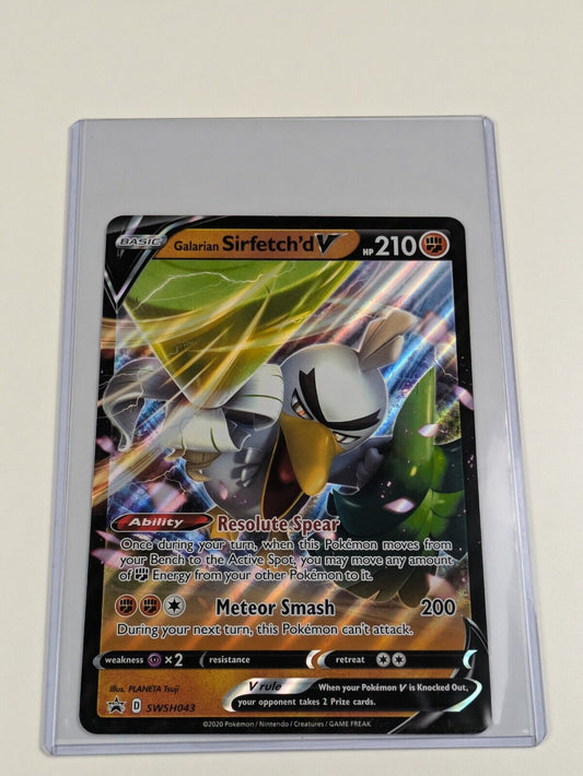 Galarian Sirfetch'd V - SWSH043 - Oversized Sword & Shield - Jumbo Pokemon - NM