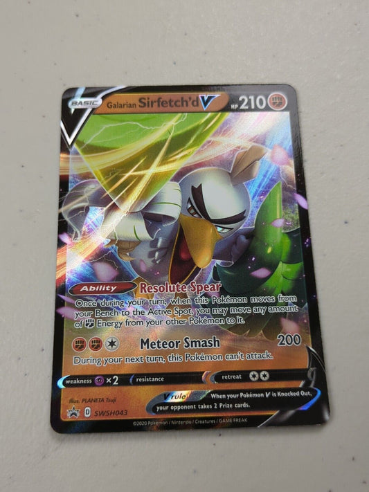 Galarian Sirfetch'd V - SWSH43 - Promo SWSH Black Star Promos Set - Pokemon - NM