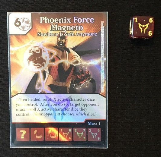 Marvel Dice Masters Phoenix Force Magneto - Nowhere Is Safe Anymore (Foil) #123