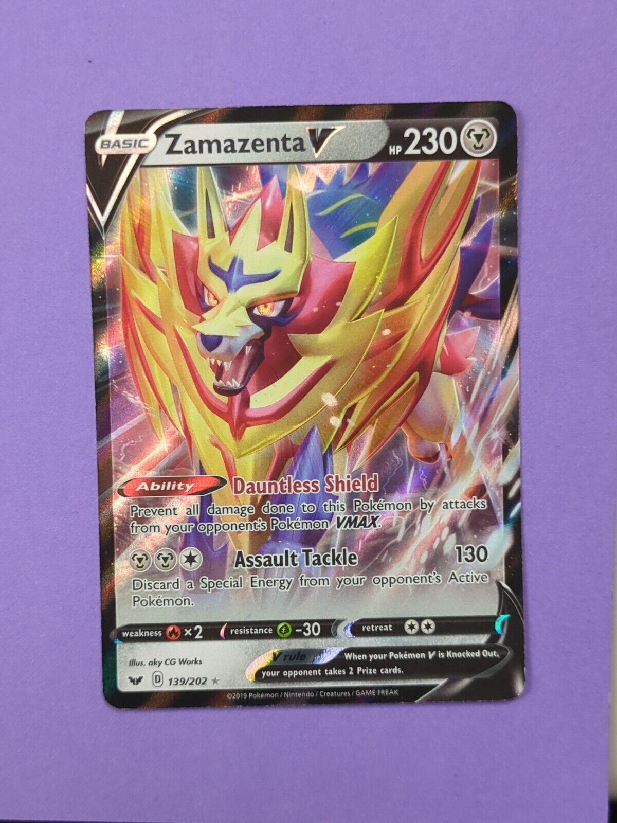 Zamazenta V - 139/202 - Ultra Rare Sword & Shield - Pokemon - NM