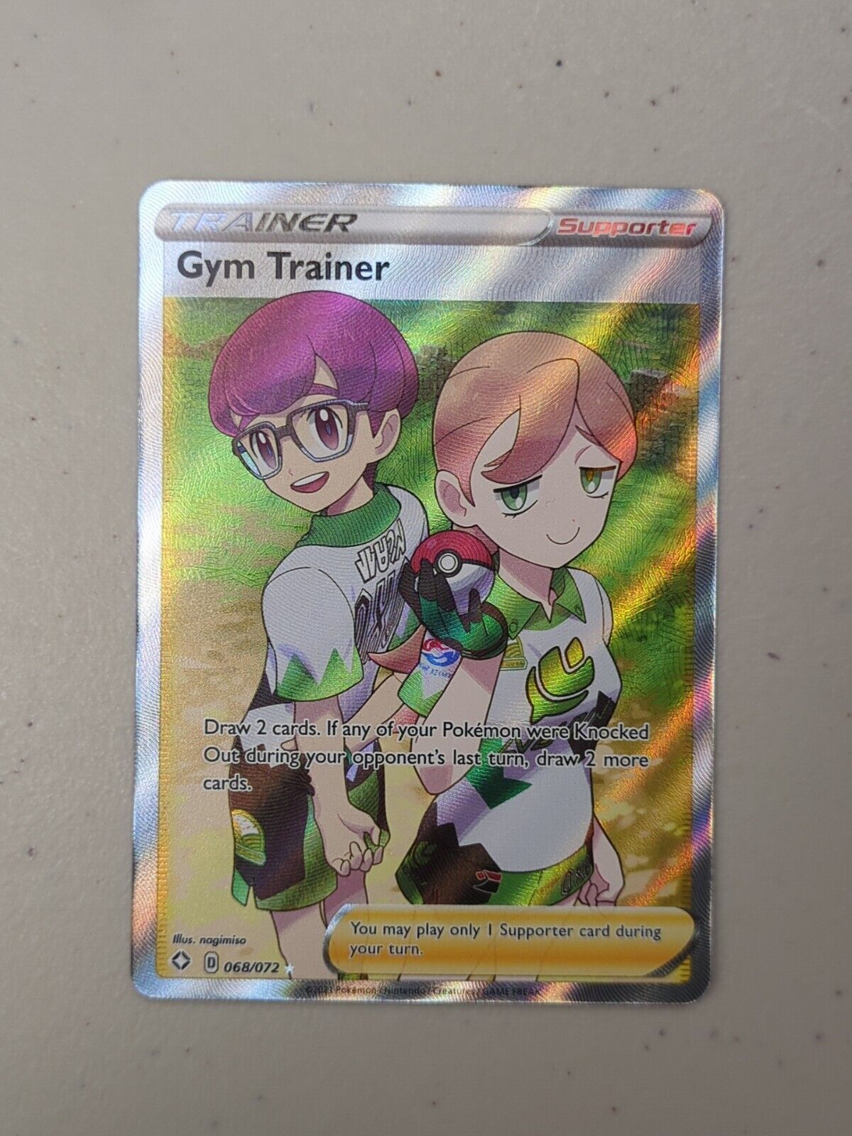 Gym Trainer - 068/072 - Full Art Ultra Rare Shining Fates - Pokemon Card - NM