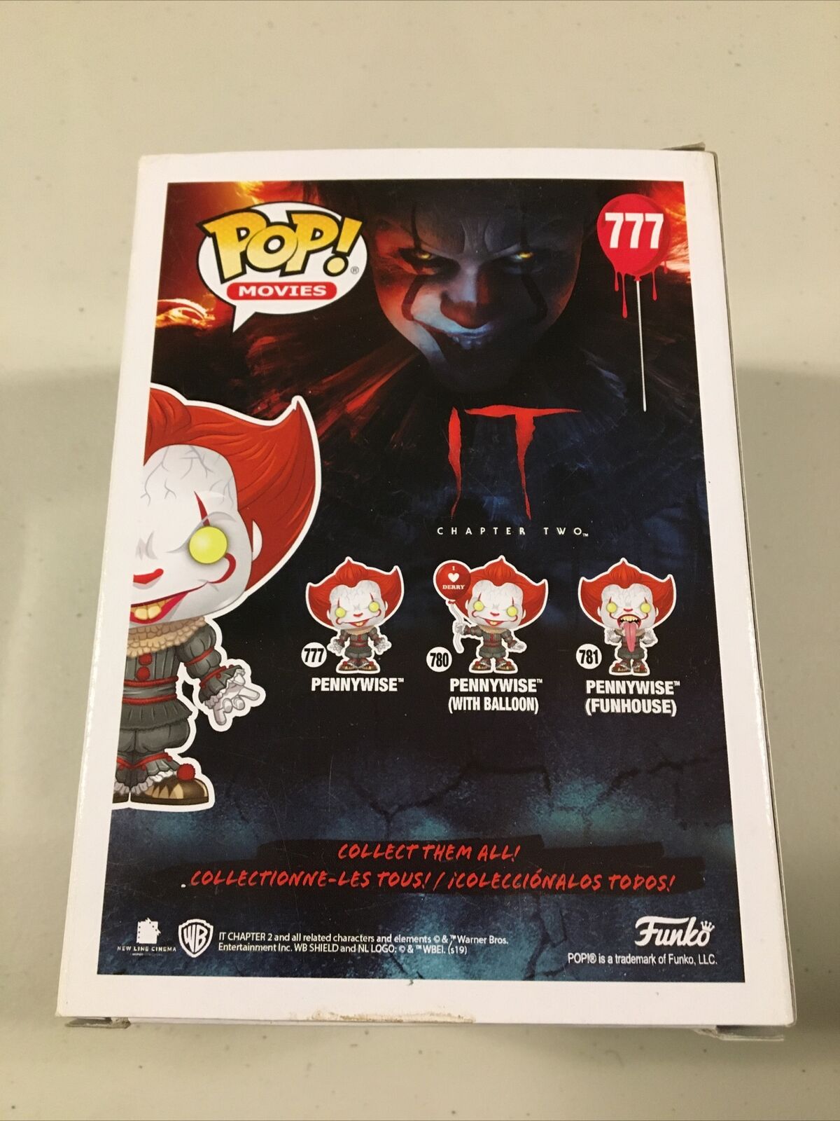 NEW Funko Pop It Chapter Two: Pennywise #777 Vinyl Figure NIB