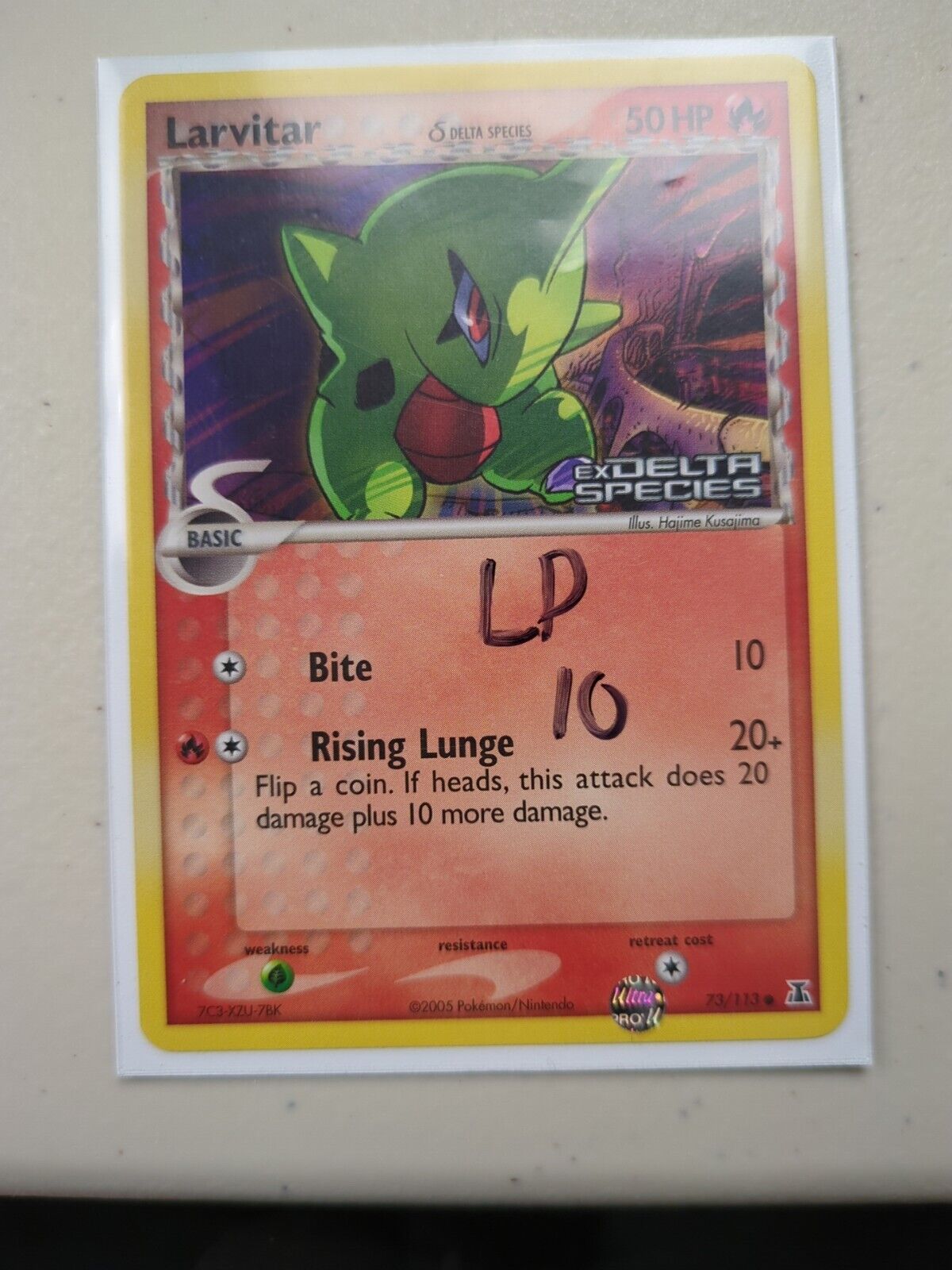 Larvitar - 73/113 - Delta Species Set - Pokemon Card - LP