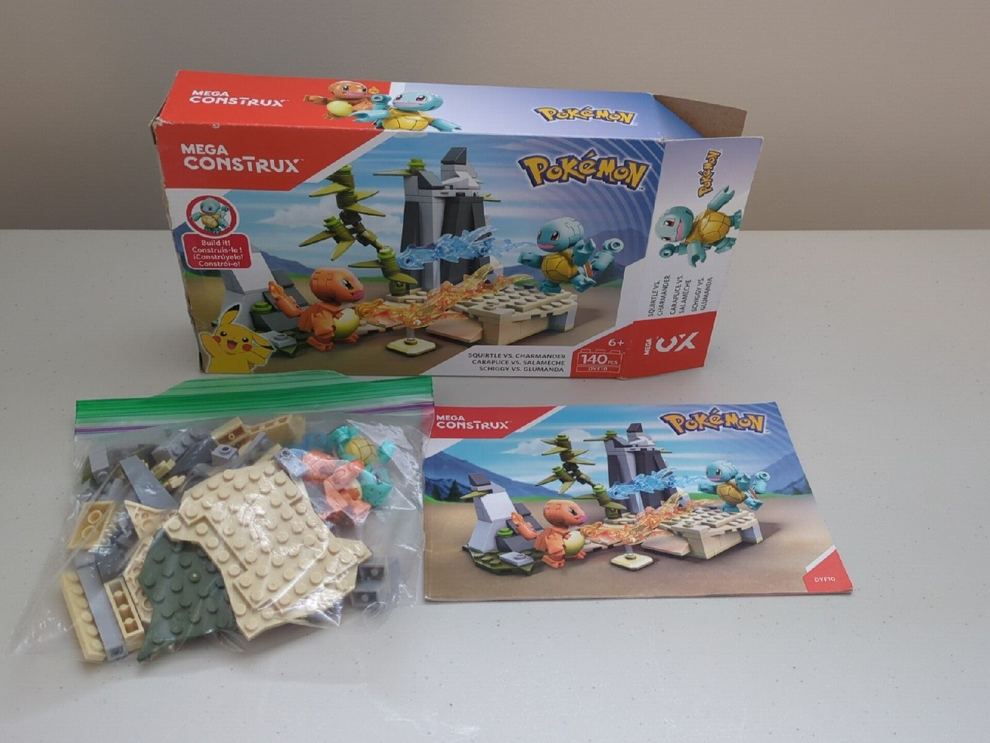 Mega Construx Pokemon Squirtle vs Charmander DYF10 140 pcs Complete Set