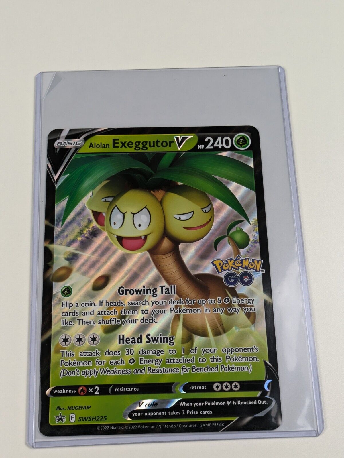 Alolan Exeggutor V - SWSH225 - Oversized Sword & Shield - Jumbo Pokemon - NM