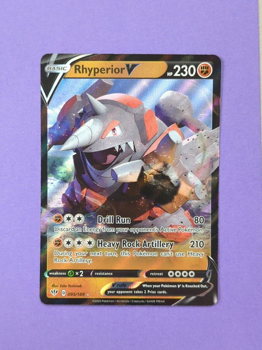 Rhyperior V - 095/189 - Ultra Rare Darkness Ablaze - Pokemon - NM