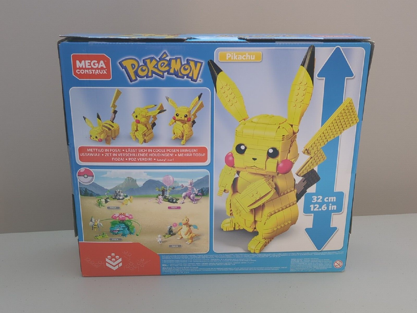 Mega Construx Pokemon Jumbo Pikachu 806pcs Set FVK81 Complete