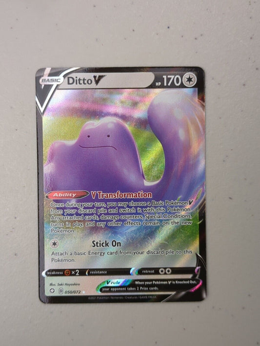 Ditto V - 050/072 - Ultra Rare Shining Fates - Pokemon Card - NM