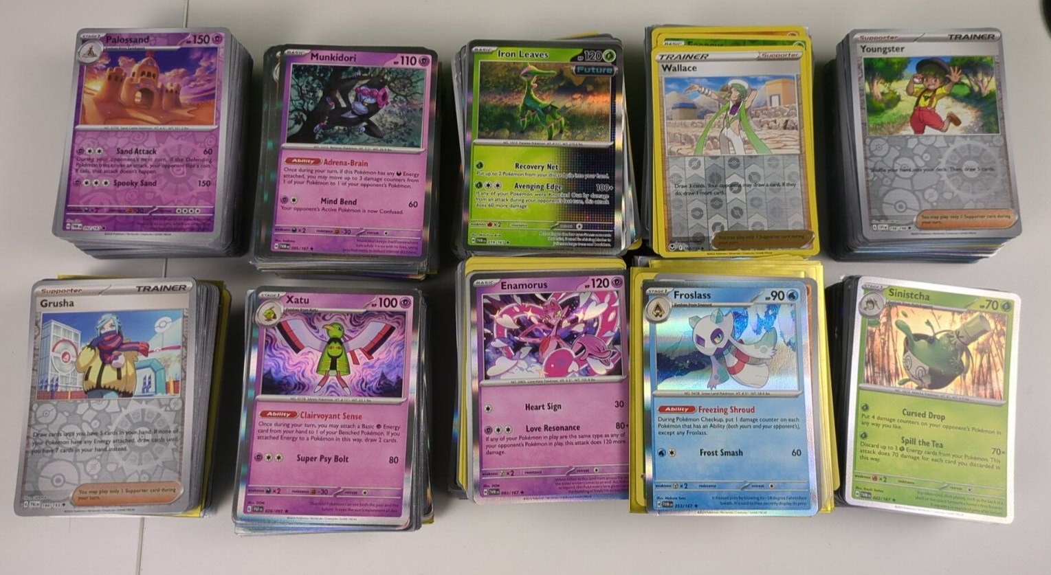 1000 Pokemon Holo Cards Bundle / Lot - Commons, Uncommons, Rares