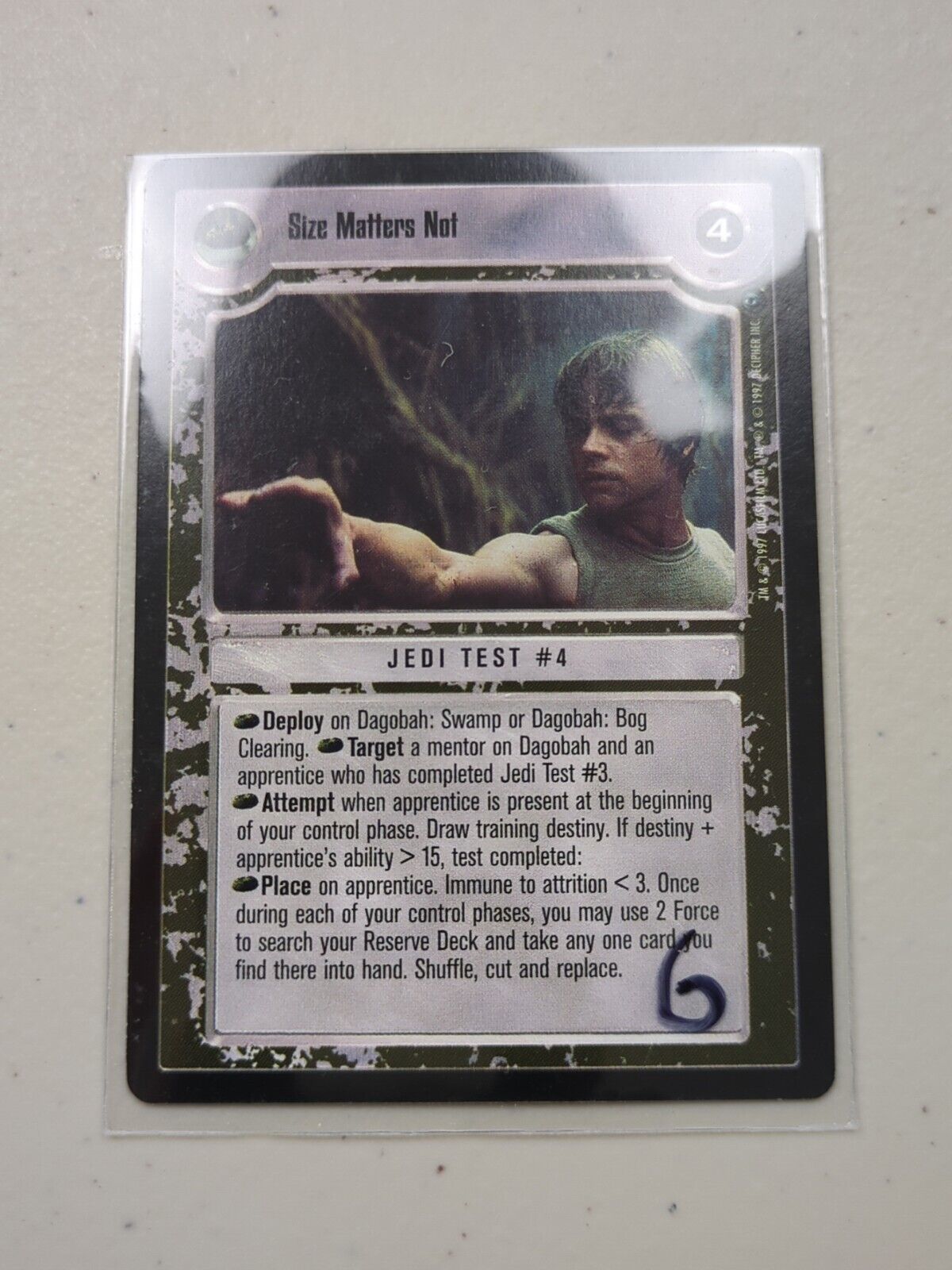 Star Wars Customizable Card Game (SWCCG) Dagobah Size Matters Not - Decipher