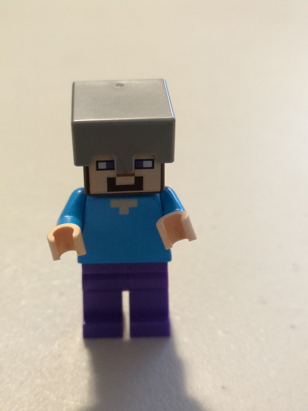 Lego Minecraft Steve - Flat Silver Helmet min016 From Sets 21121, 21125, 21141