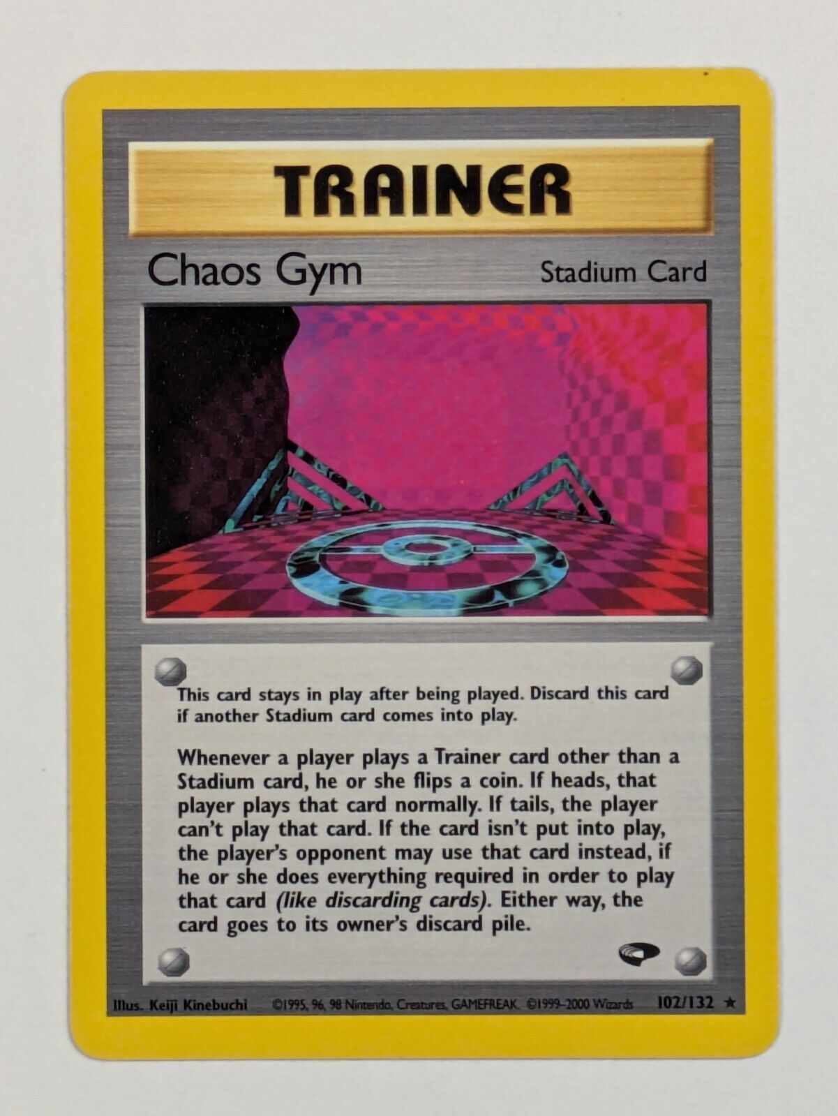 Chaos Gym - 102/132 - Rare Unlimited Gym Challenge - Pokemon Card - LP