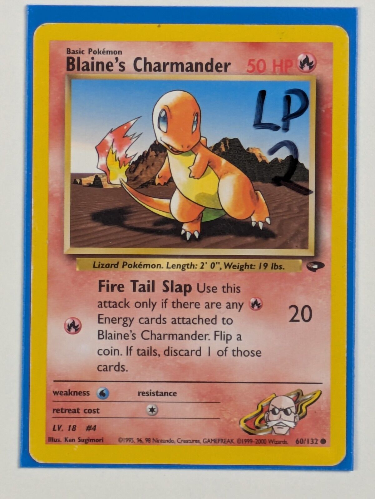 Blaine's Charmander - 60/132 - Common Unlimited Gym Challenge - Pokemon - LP