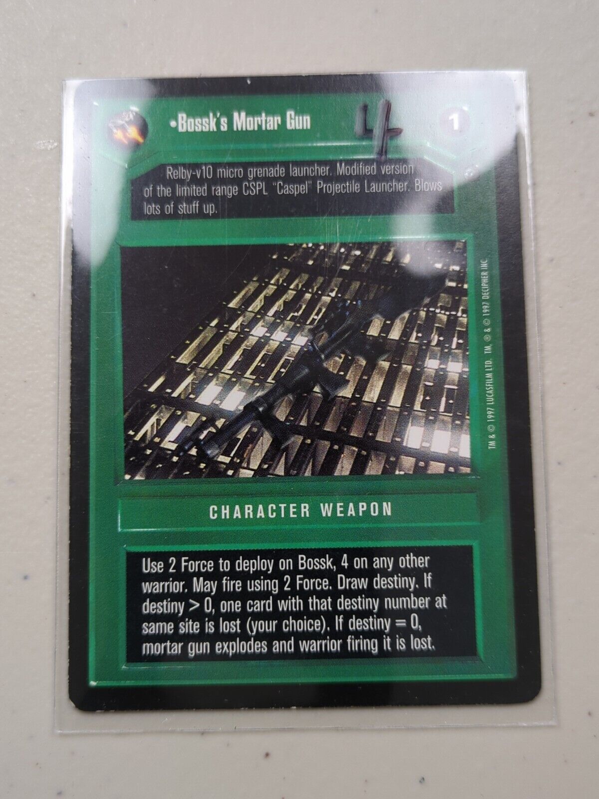 Star Wars Customizable Card Game: Dagobah Bossk’s Mortar Gun - Decipher