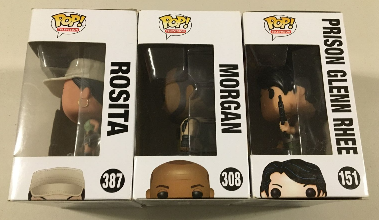 NEW The Walking Dead Funko Pop Rosita #387, Morgan #308, Prison Glenn Rhee #151