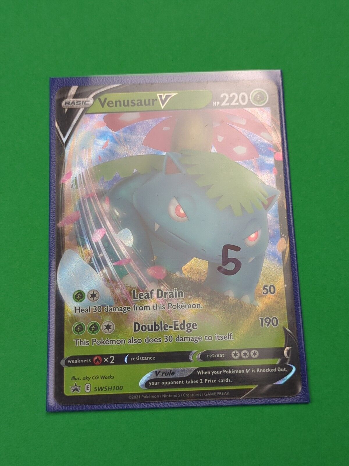 Venusaur V - SWSH100 - Promo Sword & Shield Promos - Pokemon Card - NM