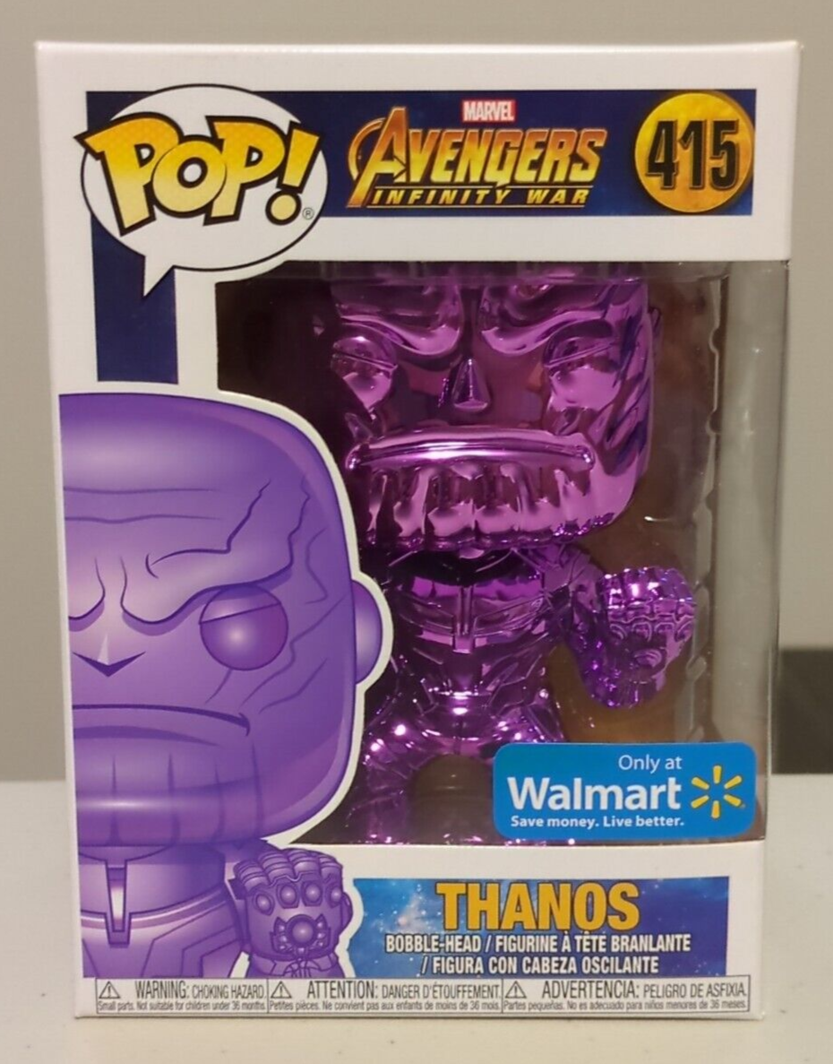 Funko Pop Marvel Avengers Thanos 415 Purple Metallic Walmart Exclusive Figure