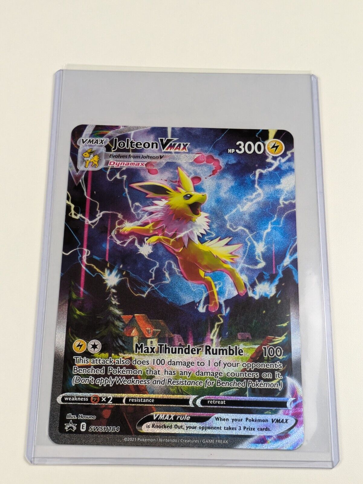 Jolteon VMAX - SWSH184 - Oversized Promo Sword & Shield - Jumbo Pokemon - NM