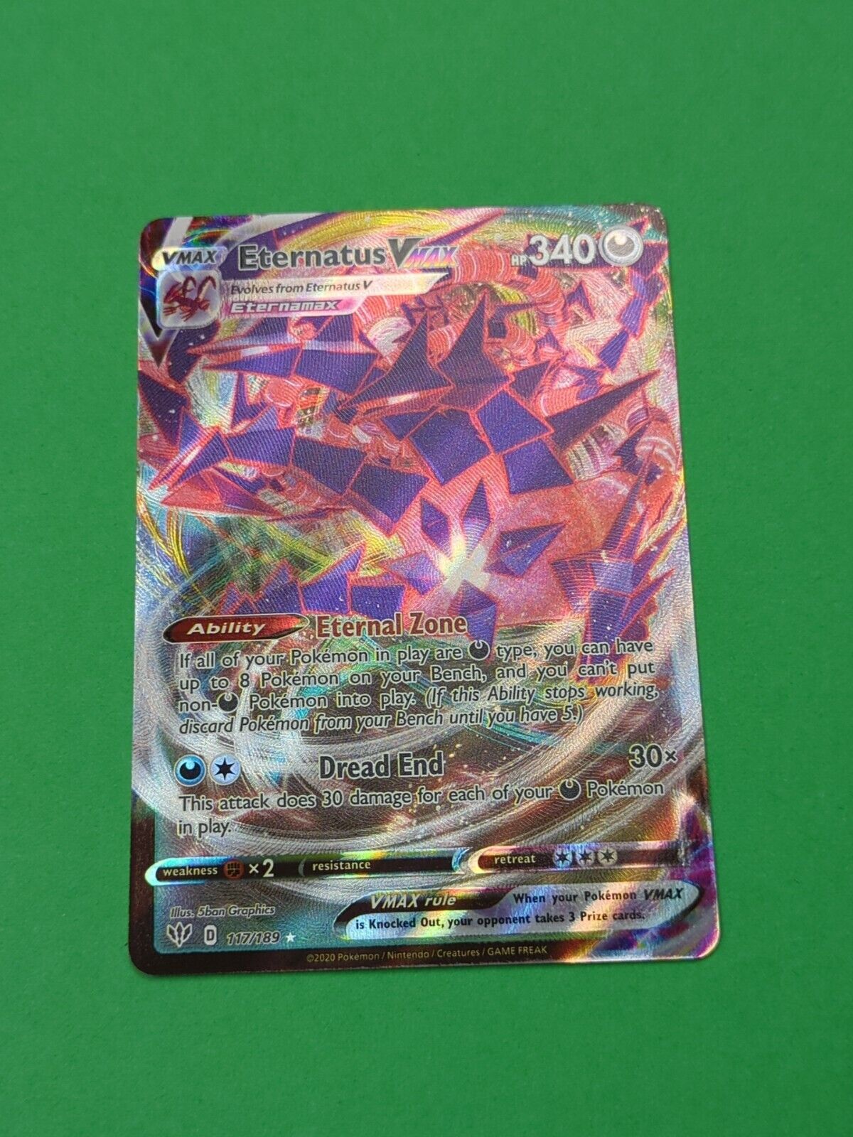 Eternatus VMAX - 117/189 - Ultra Rare Darkness Ablaze - Pokemon Card - NM