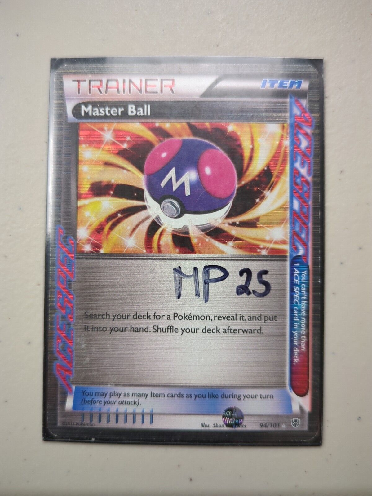 Master Ball - 94/101 - Ultra Rare Plasma Blast Set - Pokemon Card - MP