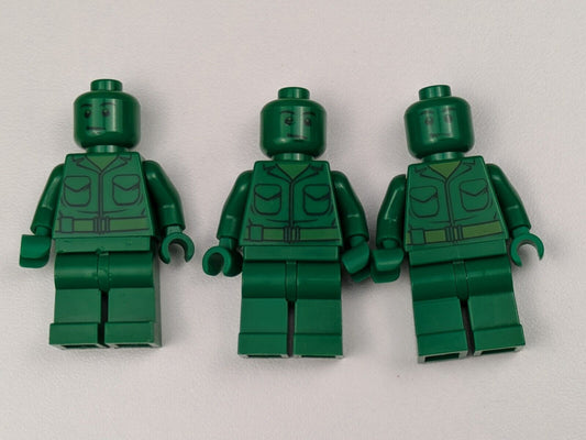 Lego Toy Story: Green Army Man - Plain (x3) toy001 Sets 7595, 30071