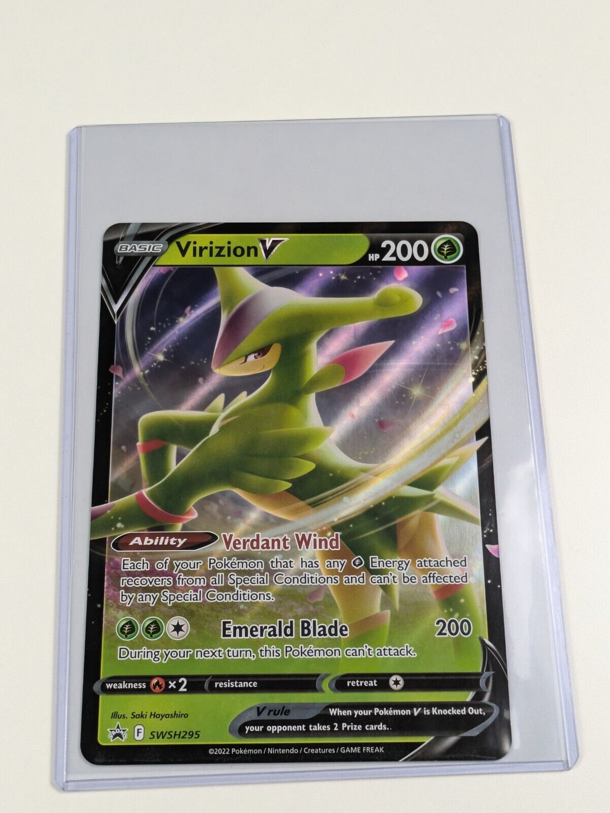 Virizion V - SWSH295 - Oversized Promo Sword & Shield - Jumbo Pokemon Card - NM