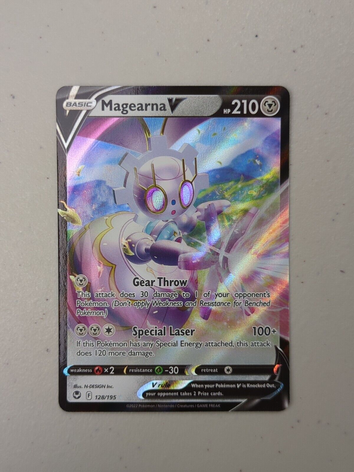 Magearna V - 128/195 - Ultra Rare Silver Tempest - Pokemon Card - NM