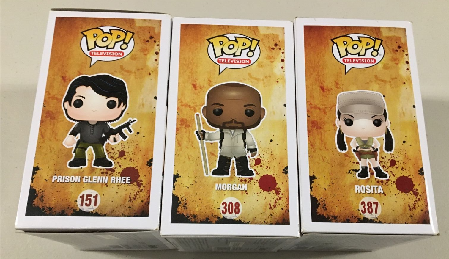 NEW The Walking Dead Funko Pop Rosita #387, Morgan #308, Prison Glenn Rhee #151