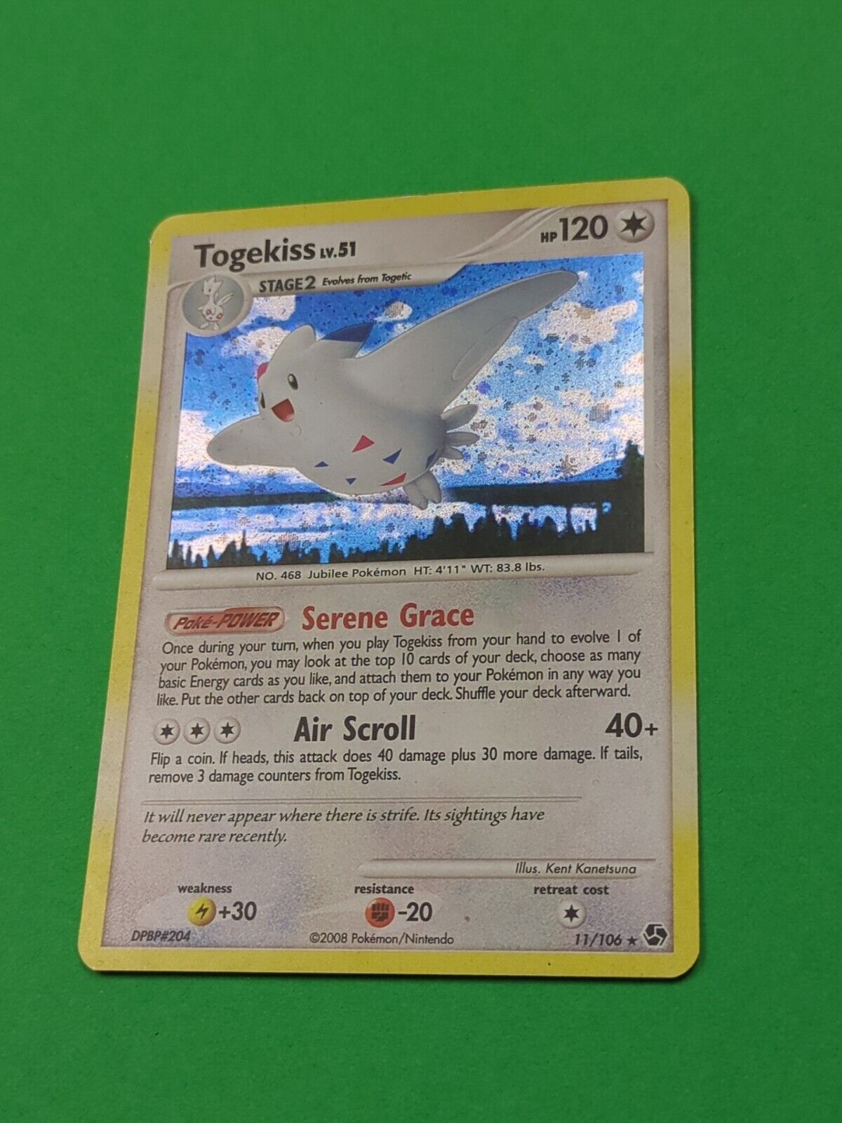 Togekiss - 11/106 - Holo Rare Great Encounters - Pokemon Card - LP