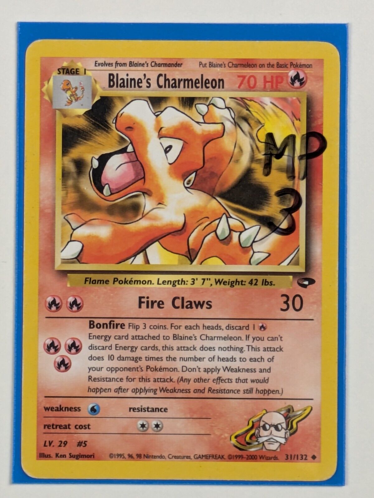 Blaine's Charmeleon - 31/132 - Uncommon Unlimited Gym Challenge - Pokemon - MP