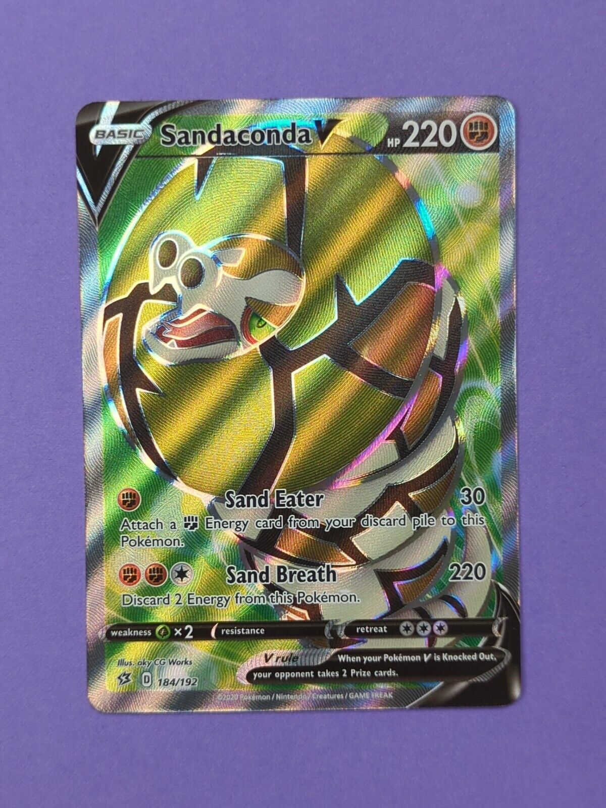 Sandaconda V - 184/192 - Ultra Rare Rebel Clash - Pokemon - NM