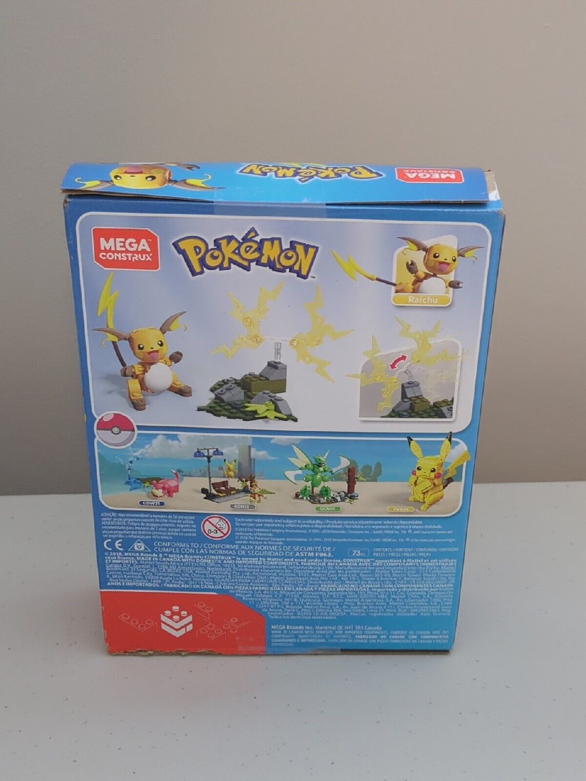 Mega Construx Pokemon Raichu GDW30 73 pcs Complete Set