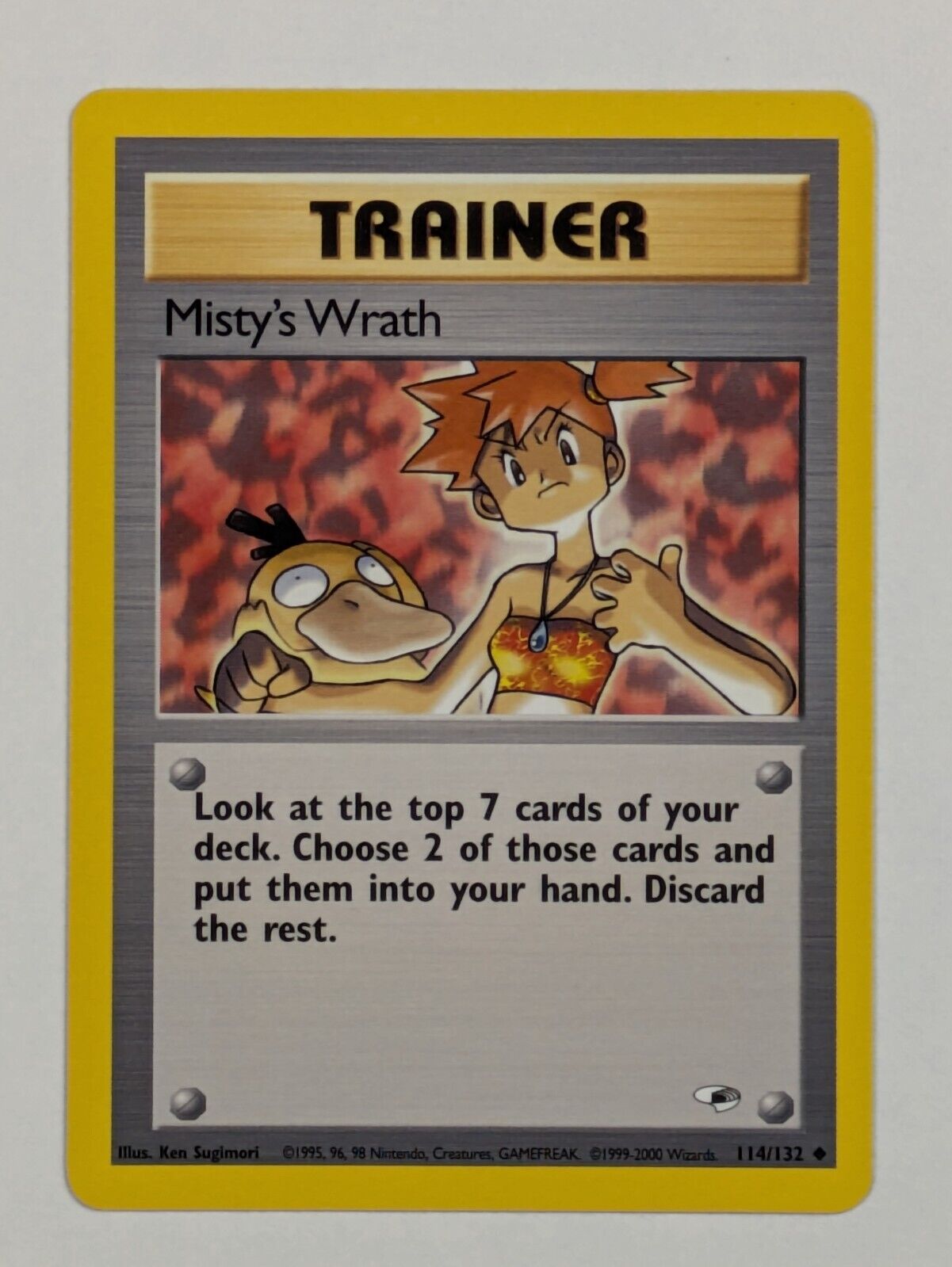 Misty's Wrath - 114/132 - Uncommon Unlimited Gym Heroes - Pokemon Card - NM