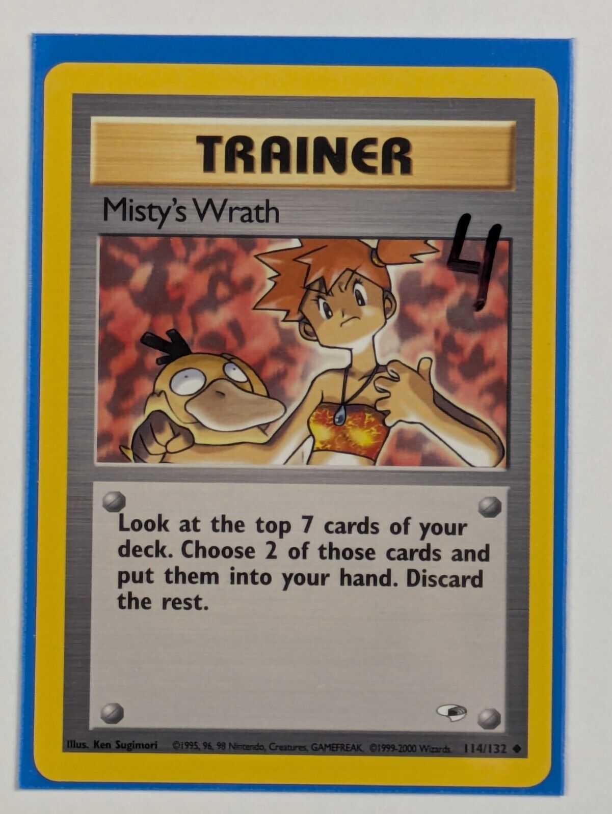 Misty's Wrath - 114/132 - Uncommon Unlimited Gym Heroes - Pokemon Card - NM