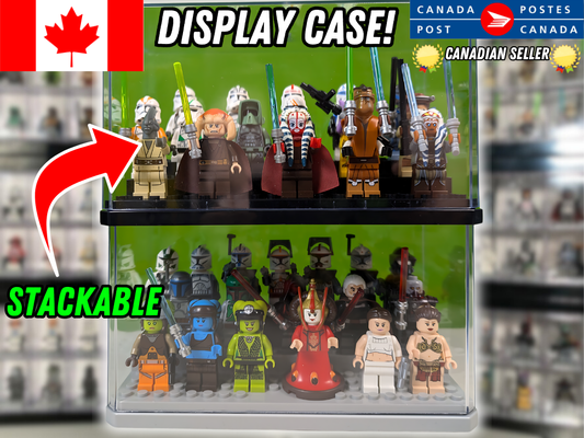 Building Blocks Dust Proof Lid Stackable Display Case For Lego Minifigures