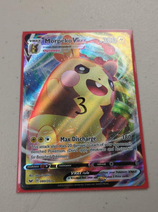 Morpeko VMAX - 80/202 - Ultra Rare Sword & Shield Set - Pokemon - NM