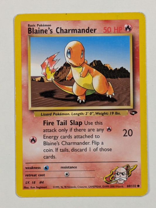 Blaine's Charmander - 60/132 - Common Unlimited Gym Challenge - Pokemon - LP