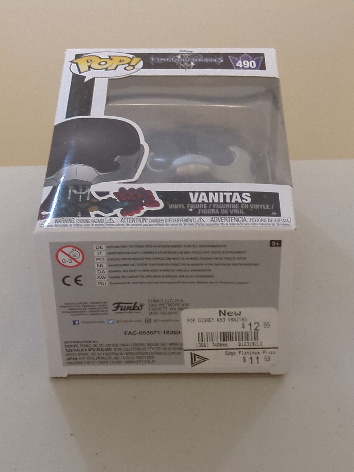 Funko Pop! Disney: Kingdom Hearts III 3 Vanitas #490 Vinyl Figure