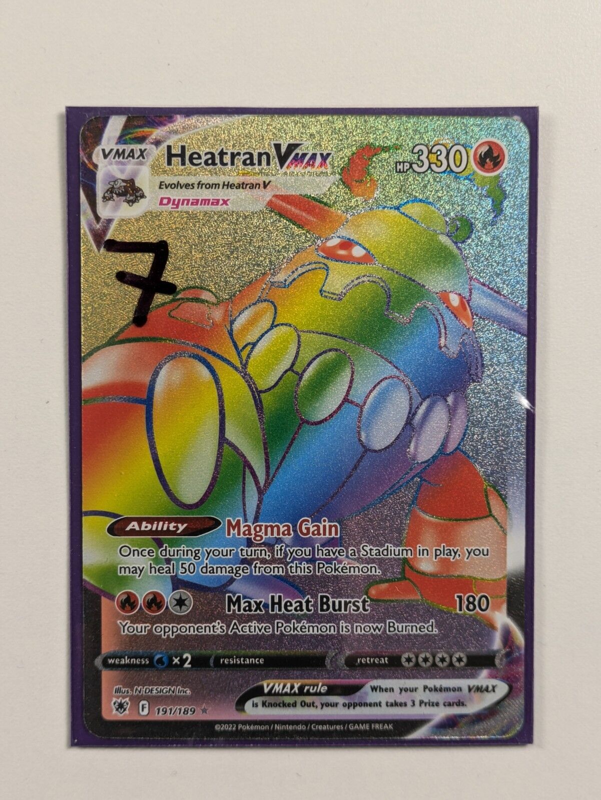 Heatran VMAX - 191/189 - Hyper Rare Astral Radiance - Pokemon Card - NM